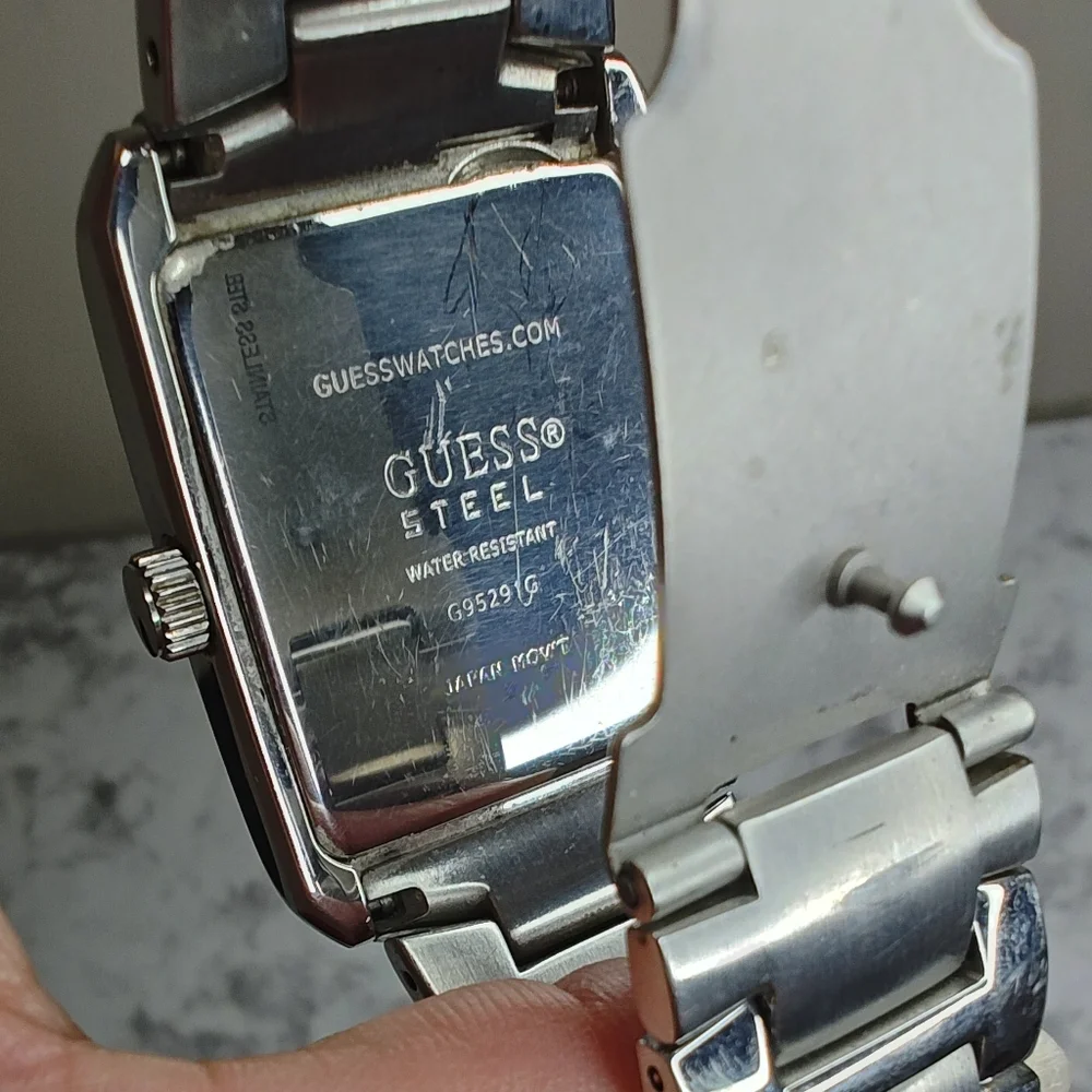Vintage GUESS Men's 95291G Stainless Steel Chronograph Watch